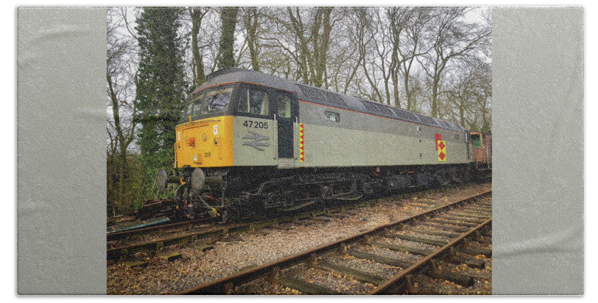  Diesel Hand Towel featuring the photograph British Rail Class 47 Diesel Locomotive #1 by Gordon James