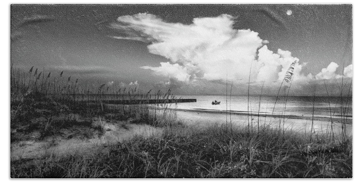 Coquina Beach Bath Towel featuring the photograph Coquina Beach Morning #1 by ARTtography by David Bruce Kawchak