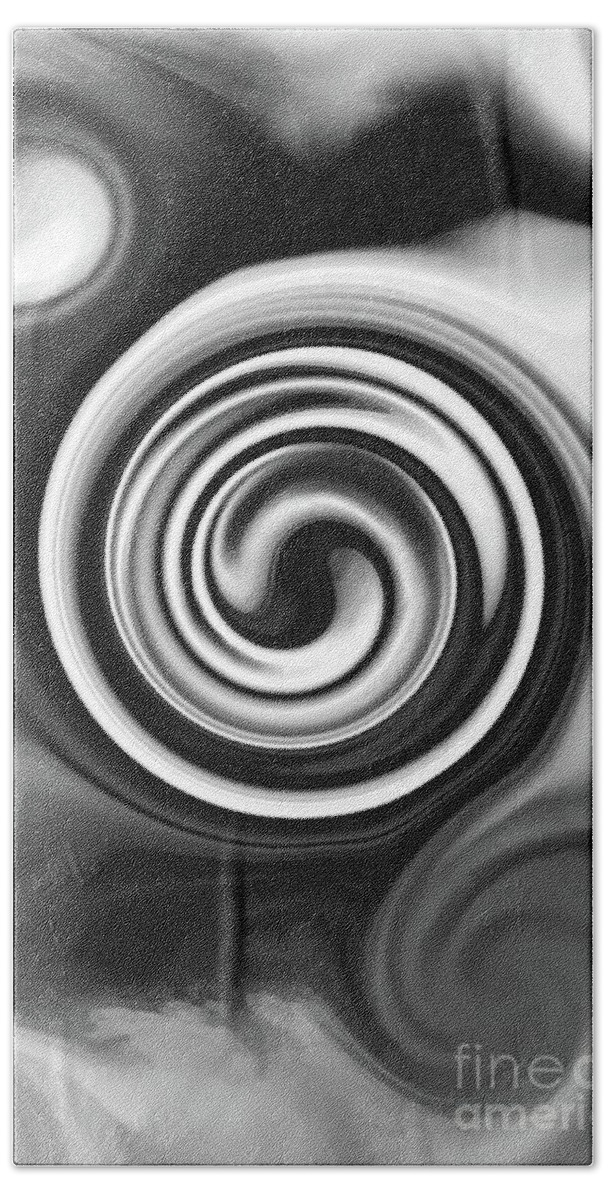 Black Art Hand Towel featuring the photograph Dark Spiral #1 by D Justin Johns