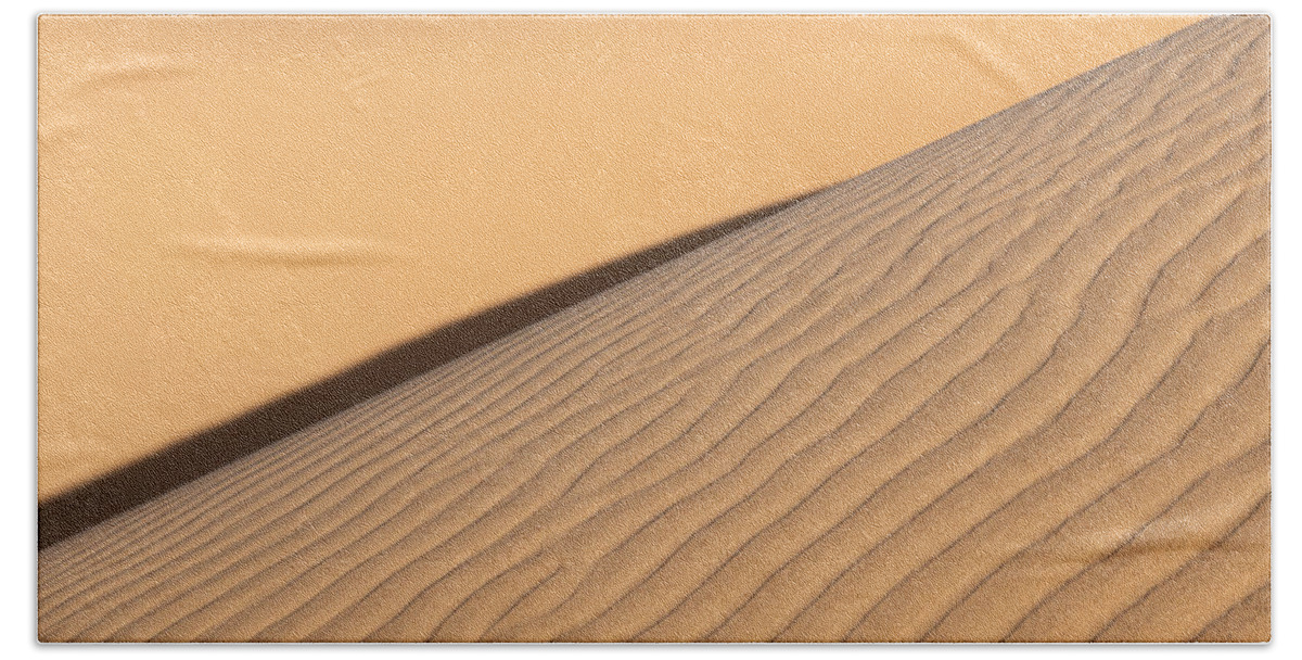 Sand Dune Bath Towel featuring the photograph Diagonal Sand Dune by Peter Boehringer