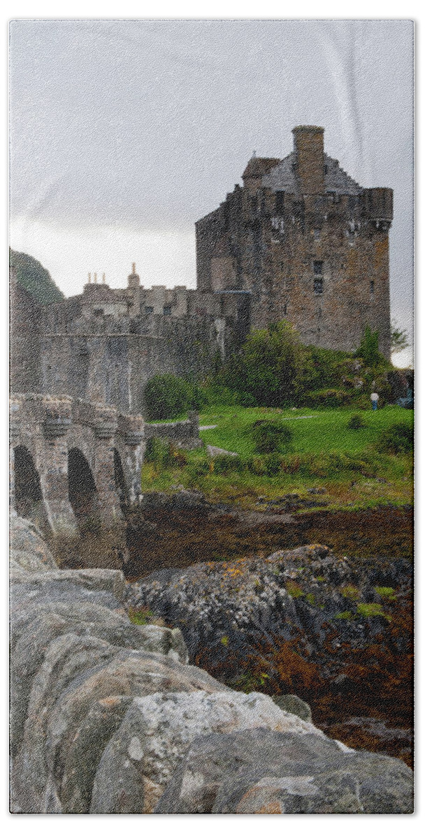 Scotland Bath Towel featuring the photograph Eilean Donan Castle in the loch Alsh at the highlands of Scotlan #1 by Michalakis Ppalis