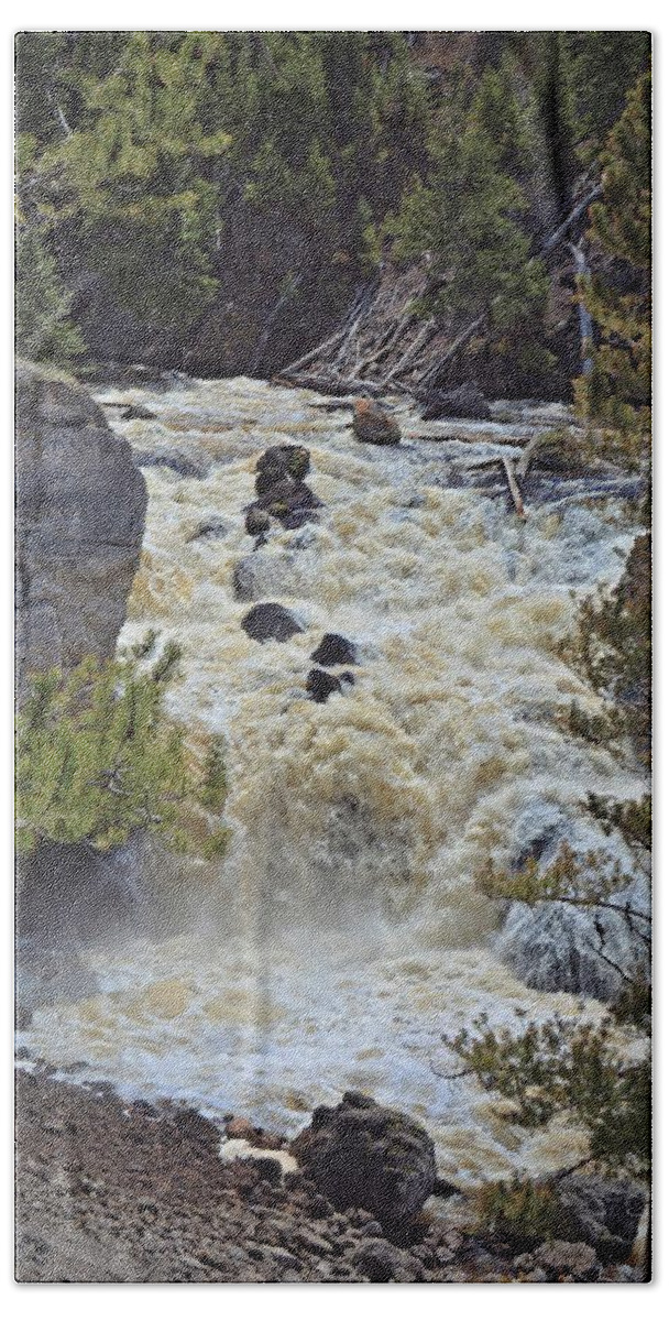 Firehole River Bath Towel featuring the photograph Firehole Canyon 6 #1 by Marty Koch