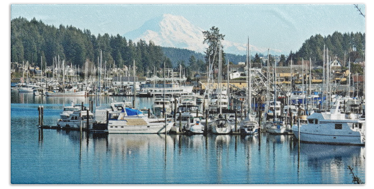 Landscape Hand Towel featuring the photograph Gig Harbor #1 by Bill TALICH
