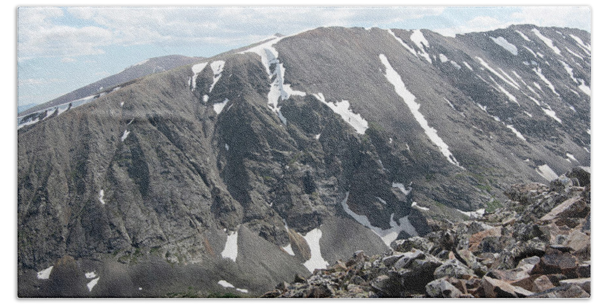 Nature Bath Towel featuring the photograph Hiking 14er #1 by Nathan Wasylewski