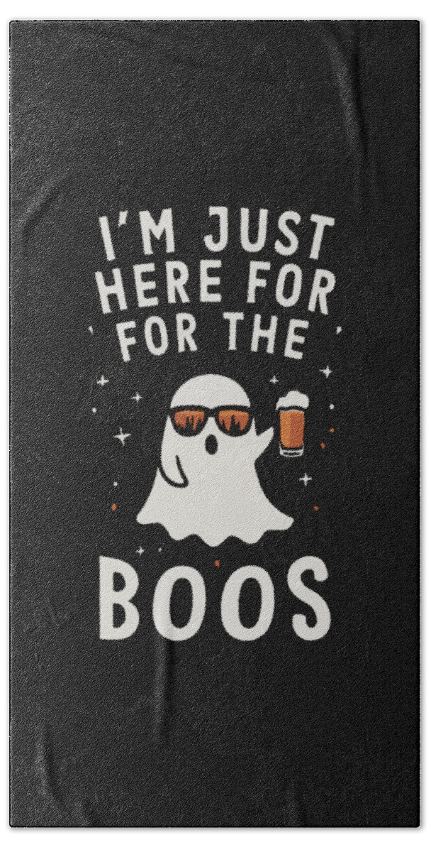 Halloween Hand Towel featuring the digital art Im Just Here for the Boos #1 by Flippin Sweet Gear
