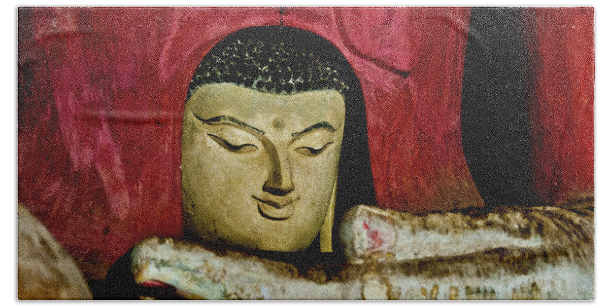 Birman Hand Towel featuring the photograph In Buddha lives a Buddha, Bagan. Myanmar #3 by Lie Yim