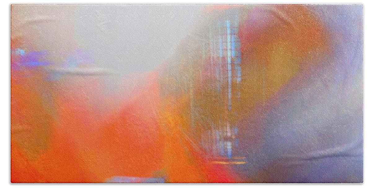 Abstract Bath Towel featuring the photograph Lamp Abstract by Jerry Abbott
