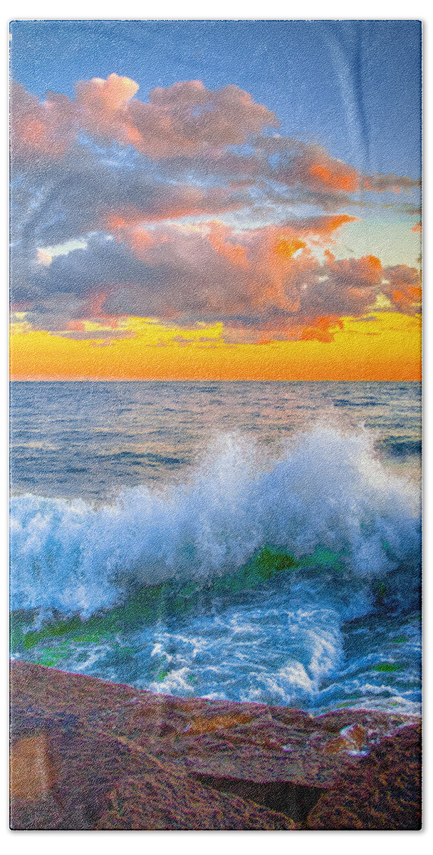 Lake Ontario Bath Towel featuring the photograph Moonlight #1 by Fred J Lord