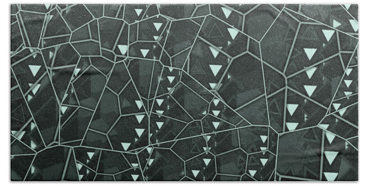 Abstract Bath Towel featuring the digital art Pattern 12 by Marko Sabotin