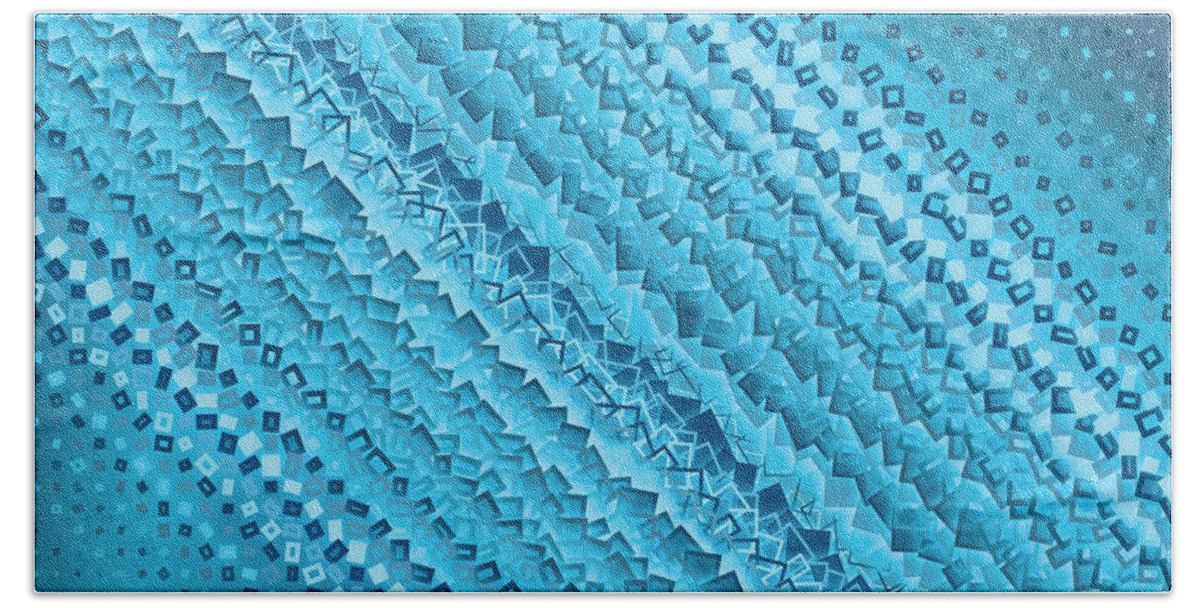 Abstract Bath Towel featuring the digital art Pattern 14 #1 by Marko Sabotin