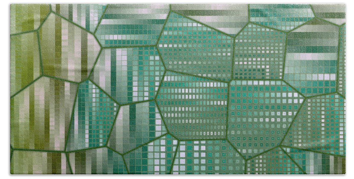 Abstract Bath Towel featuring the digital art Pattern 15 by Marko Sabotin