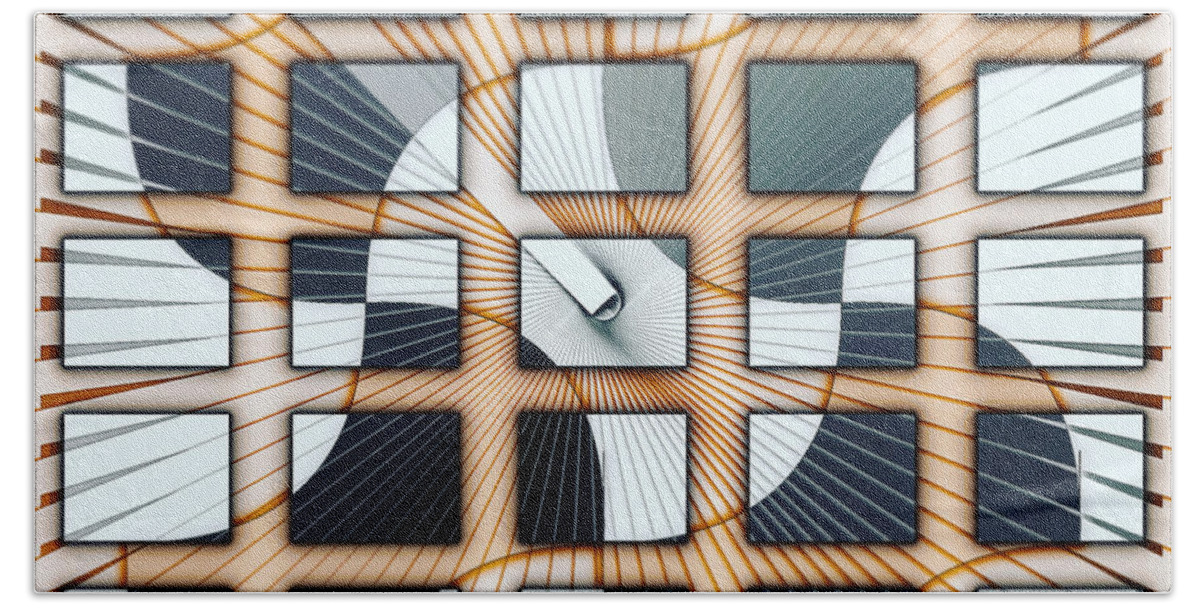 Abstract Bath Towel featuring the digital art Pattern 21 by Marko Sabotin