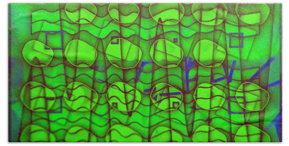 Abstract Bath Towel featuring the digital art Pattern 25 by Marko Sabotin