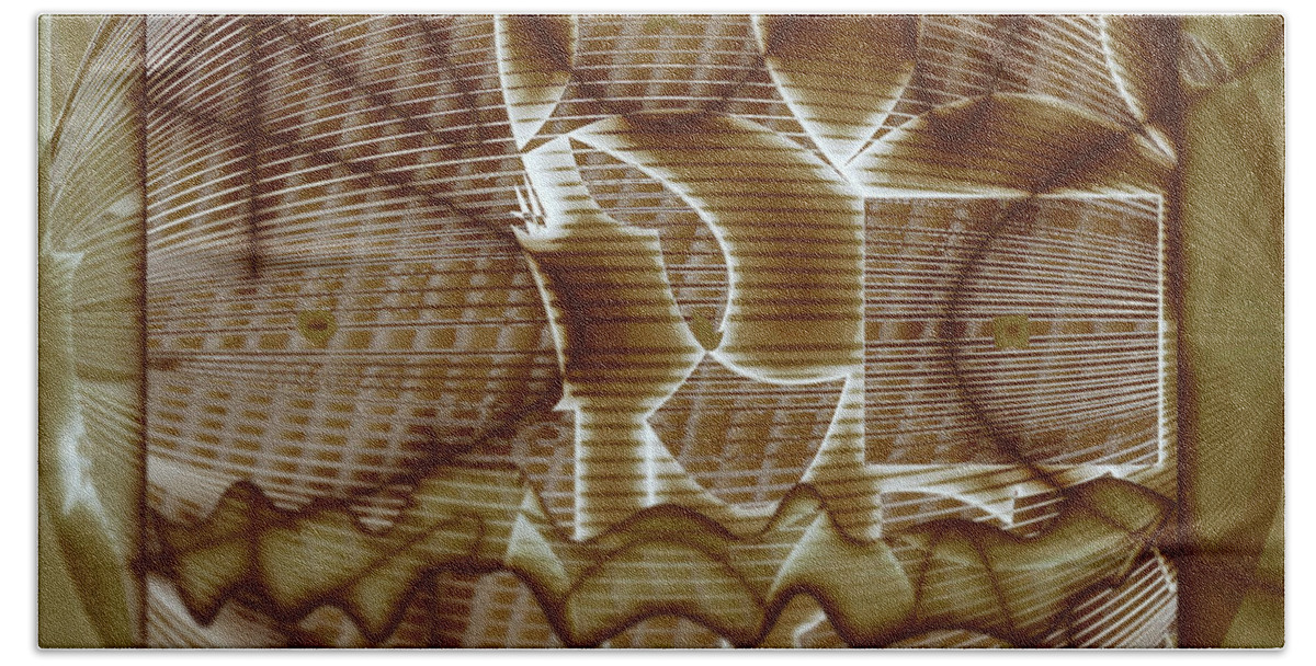 Abstract Bath Towel featuring the digital art Pattern 28 by Marko Sabotin