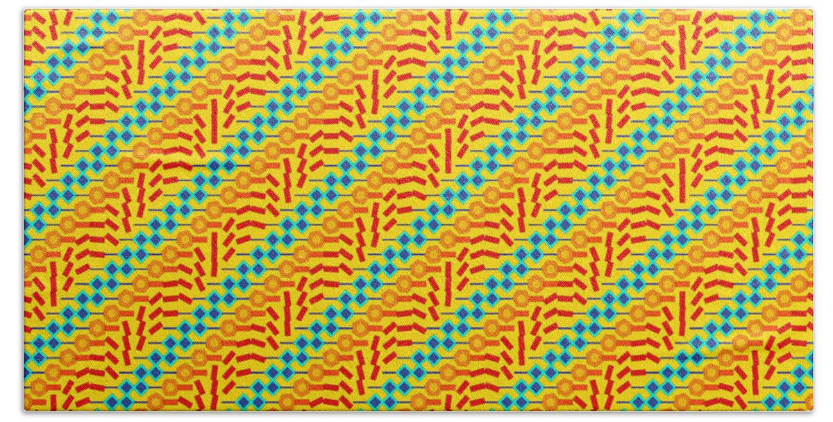 Abstract Bath Towel featuring the digital art Pattern 3 by Marko Sabotin