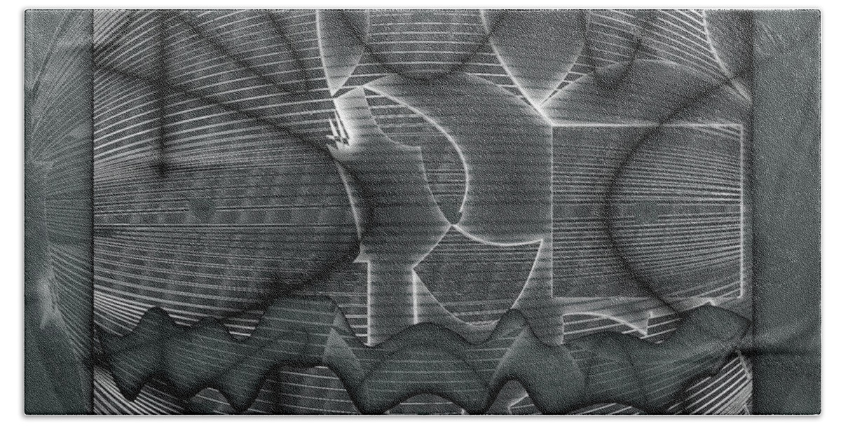 Abstract Bath Towel featuring the digital art Pattern 34 by Marko Sabotin