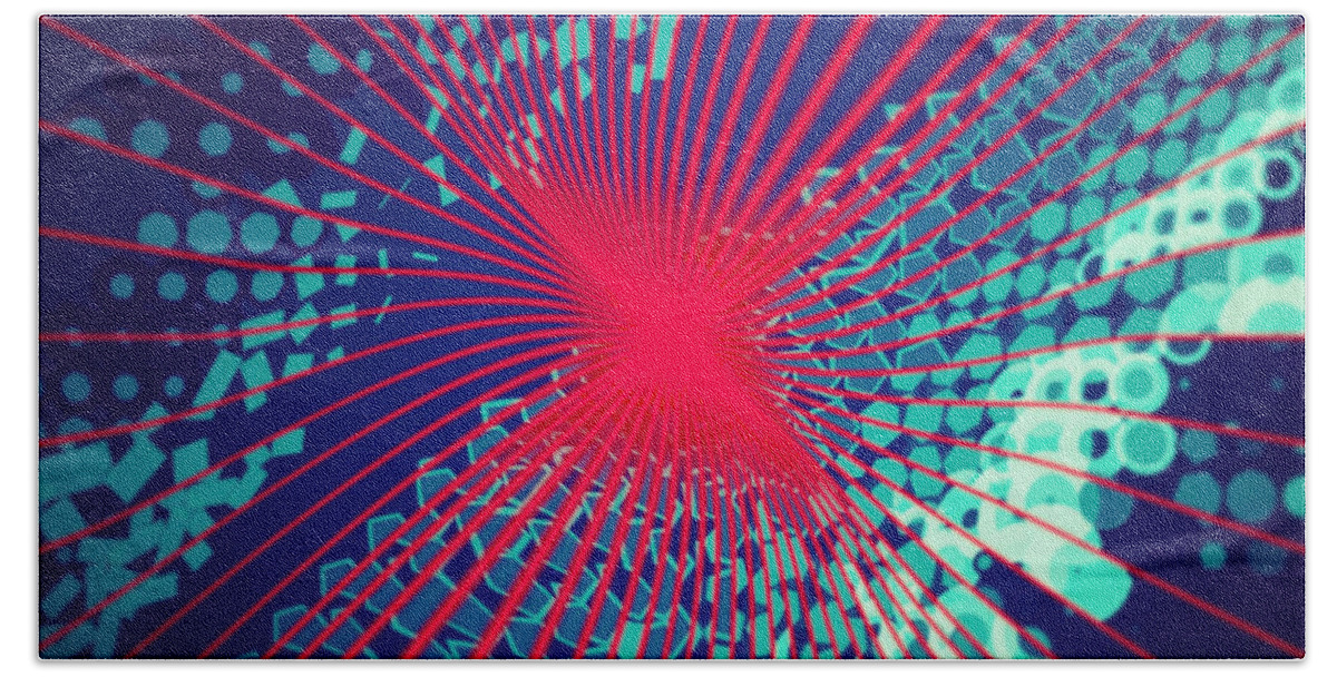 Abstract Bath Towel featuring the digital art Pattern 35 #1 by Marko Sabotin
