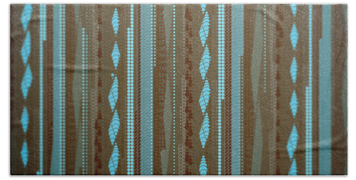 Abstract Bath Towel featuring the digital art Pattern 38 #1 by Marko Sabotin