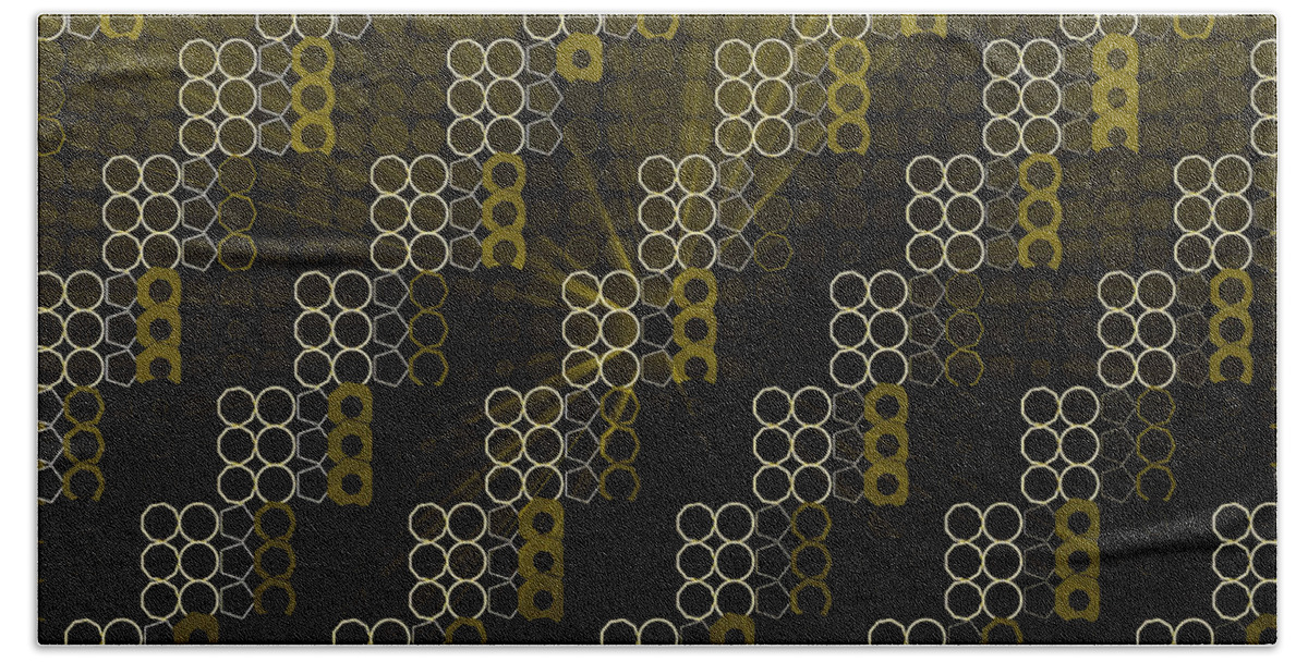 Abstract Bath Towel featuring the digital art Pattern 40 by Marko Sabotin