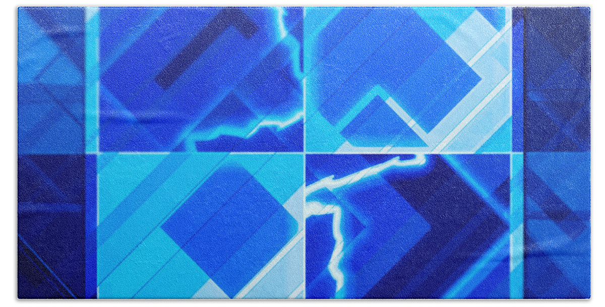 Abstract Bath Towel featuring the digital art Pattern 48 by Marko Sabotin