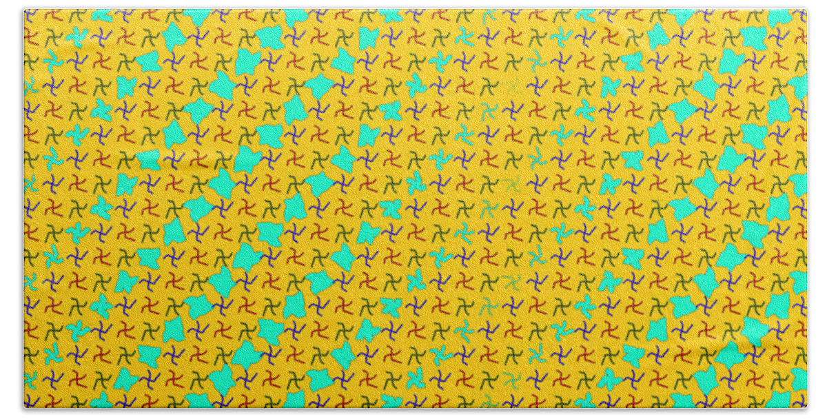 Abstract Bath Towel featuring the digital art Pattern 8 #1 by Marko Sabotin