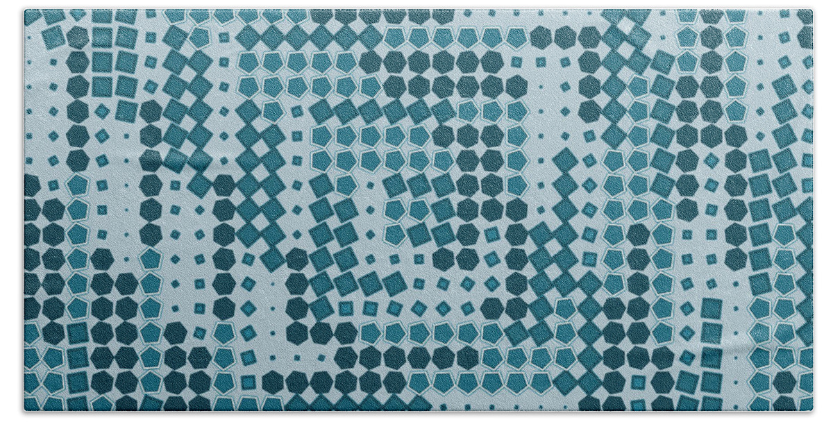 Abstract Bath Towel featuring the digital art Pattern 9 #1 by Marko Sabotin