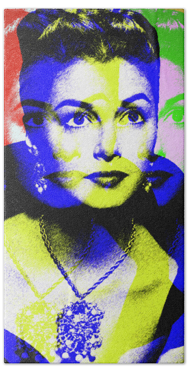 Pier Hand Towel featuring the digital art Pier Angeli #1 by Movie World Posters