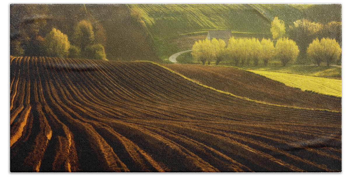 Europe Hand Towel featuring the photograph Polish countryside #1 by Piotr Skrzypiec