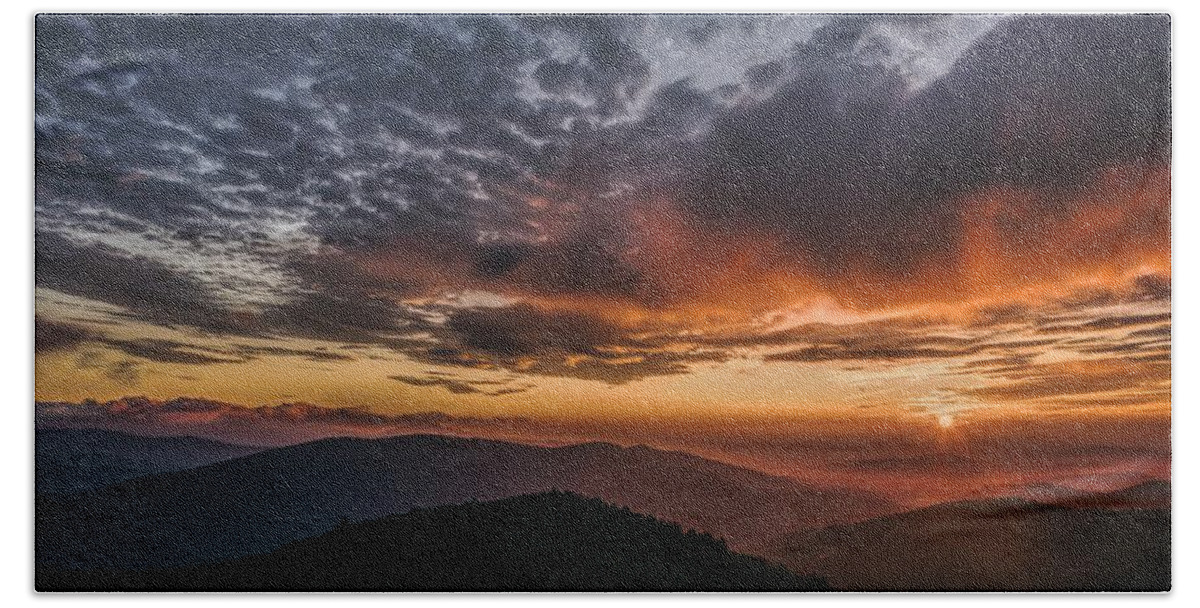 Shenandoah National Park Hand Towel featuring the photograph Shenandoah Valley Sunrise #1 by NPS Neal Lewis