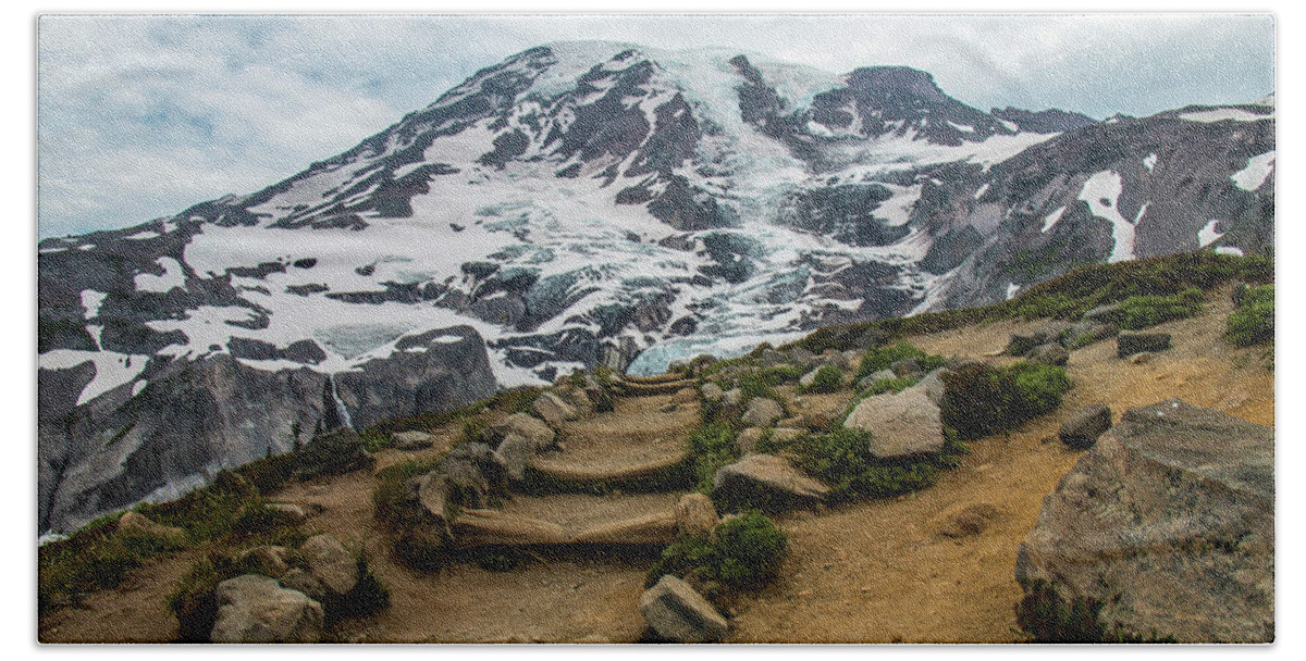 Mount Rainier National Park Hand Towel featuring the photograph Stairway to Heaven #1 by Doug Scrima