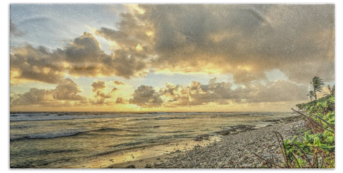 Ocean Hand Towel featuring the photograph Sunrise on Kwajalein #2 by Jim Crowder