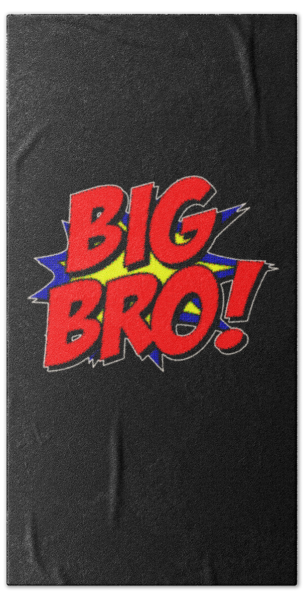 Funny Bath Towel featuring the digital art Superhero Big Bro #1 by Flippin Sweet Gear