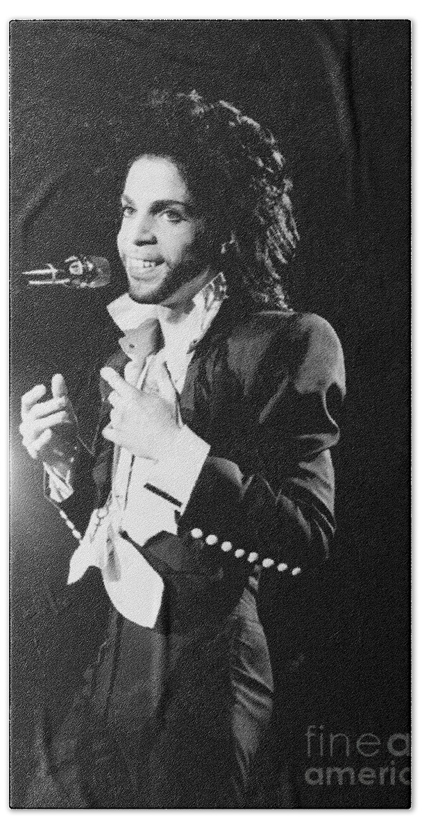 Singer Hand Towel featuring the photograph Prince #10 by Concert Photos