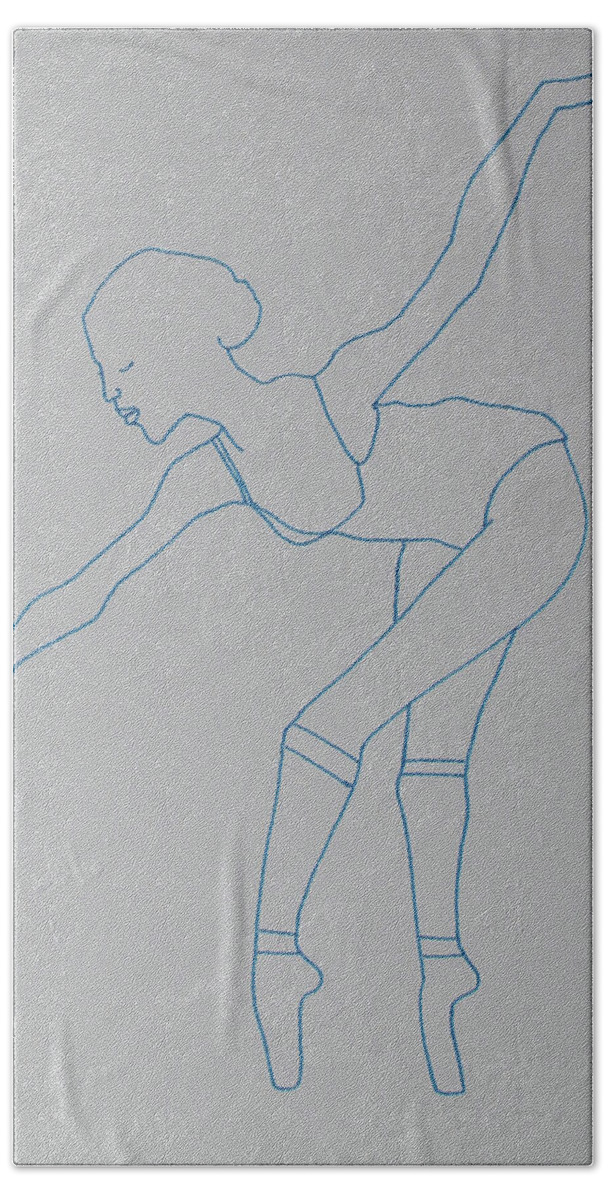 Jesus Christ Bath Towel featuring the drawing Ballerina #1041 by Gloria Ssali