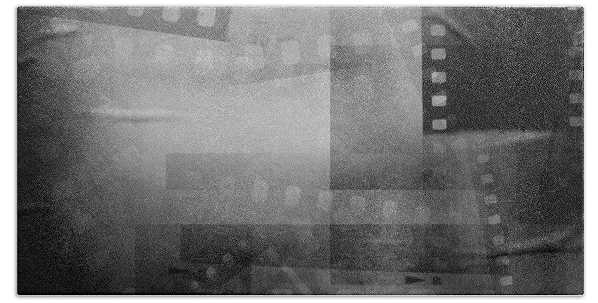 Film Frames Bath Towel featuring the photograph Film frames #12 by Les Cunliffe