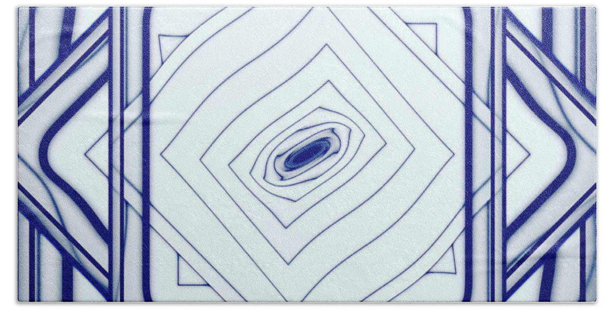 Blue Hand Towel featuring the digital art 16.05.2023 #16052023 by Marko Sabotin