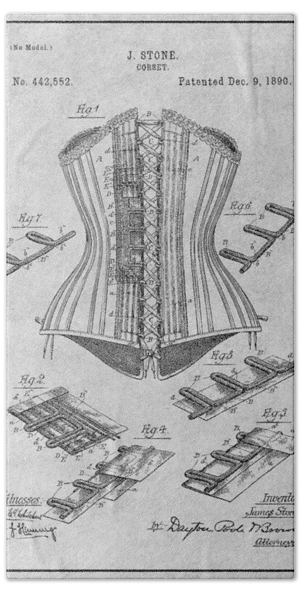 Victorian Corset - 1890 Patent Print