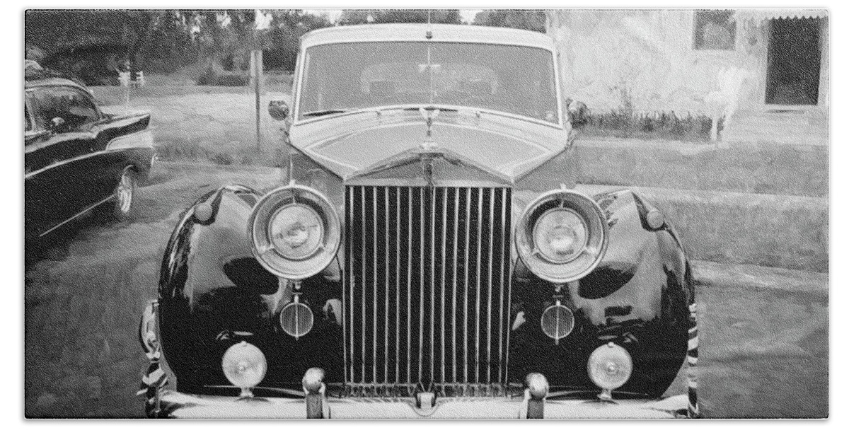 1956 Rolls Royce Silver Wraith Bath Towel featuring the photograph 1956 Rolls Royce Silver Wraith X102 by Rich Franco