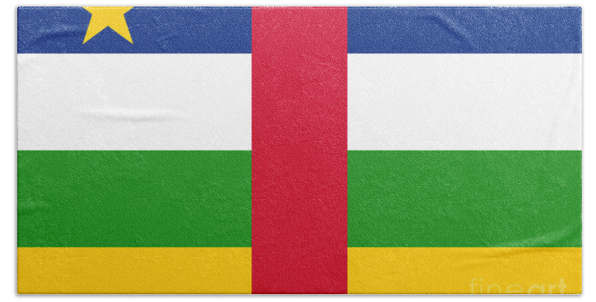 Central African Republic Bath Sheet featuring the photograph Central African Republic Flag #2 by Frederick Holiday