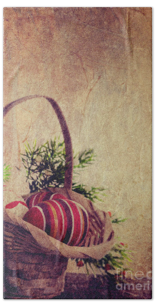 Easter Bath Towel featuring the photograph Easter eggs #2 by Jelena Jovanovic