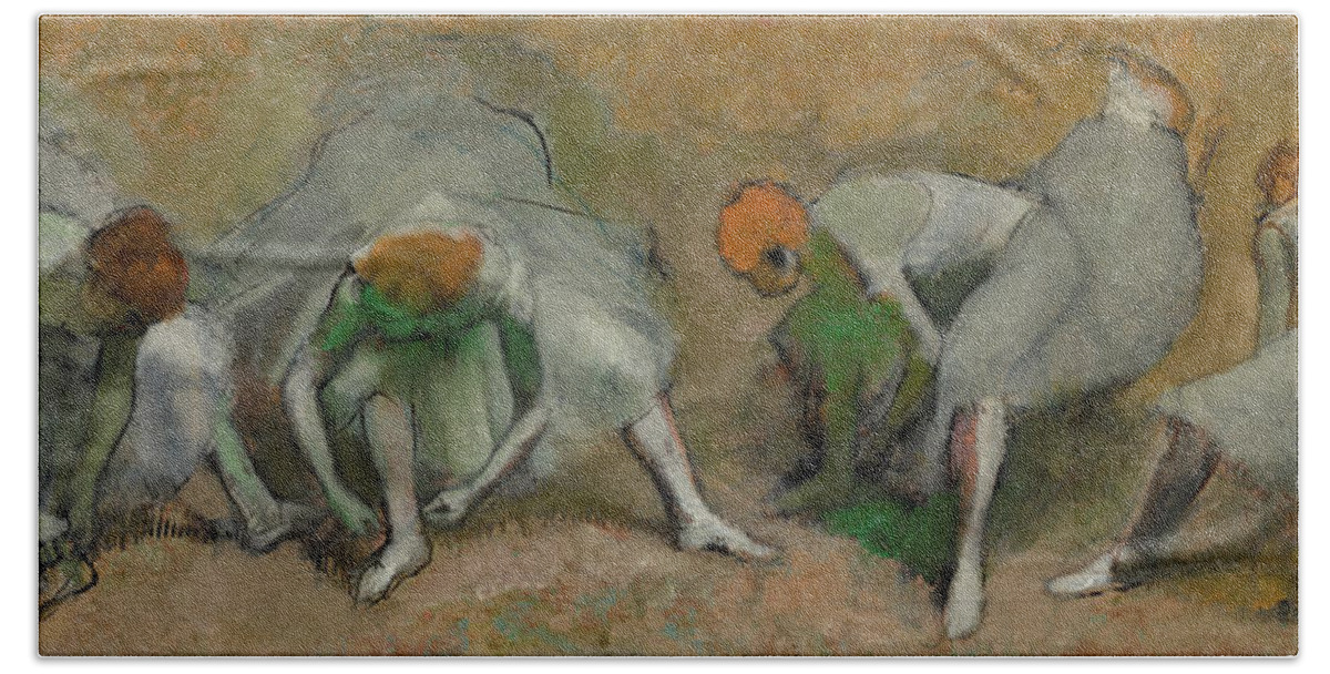 Frieze of Dancers #3 Hand Towel by Edgar Degas - Fine Art America