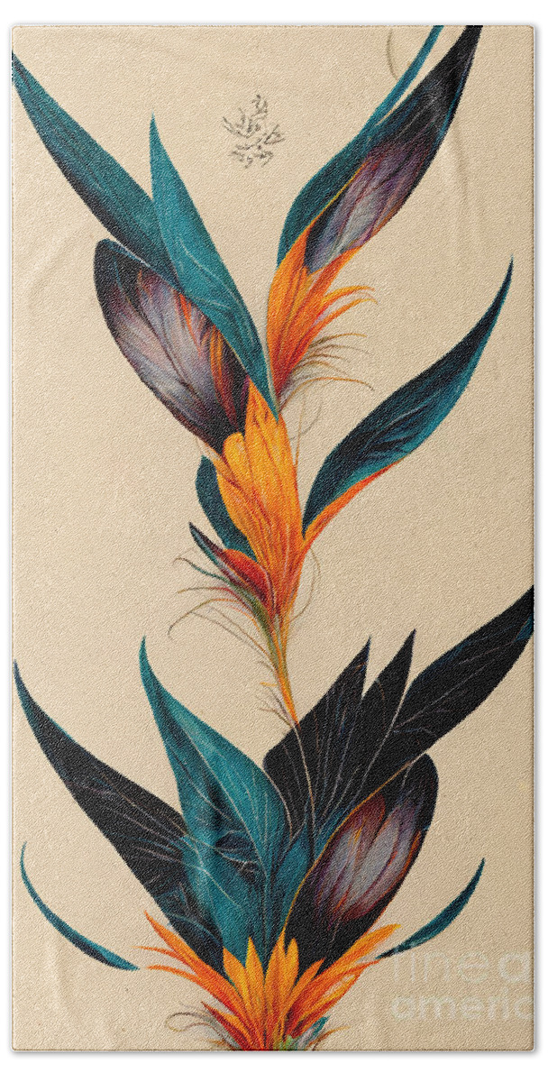Bird Of Paradise Hand Towel featuring the digital art Paradisiacal #2 by Sabantha