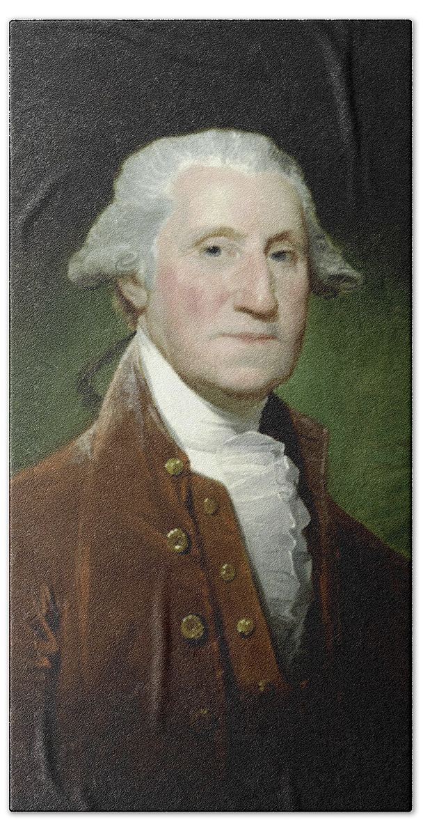 George Washington Bath Sheet featuring the painting President George Washington by War Is Hell Store