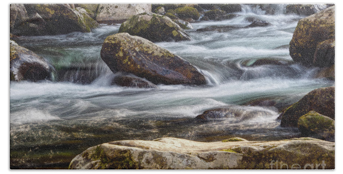 Tremont Bath Towel featuring the digital art River Rapids #2 by Phil Perkins