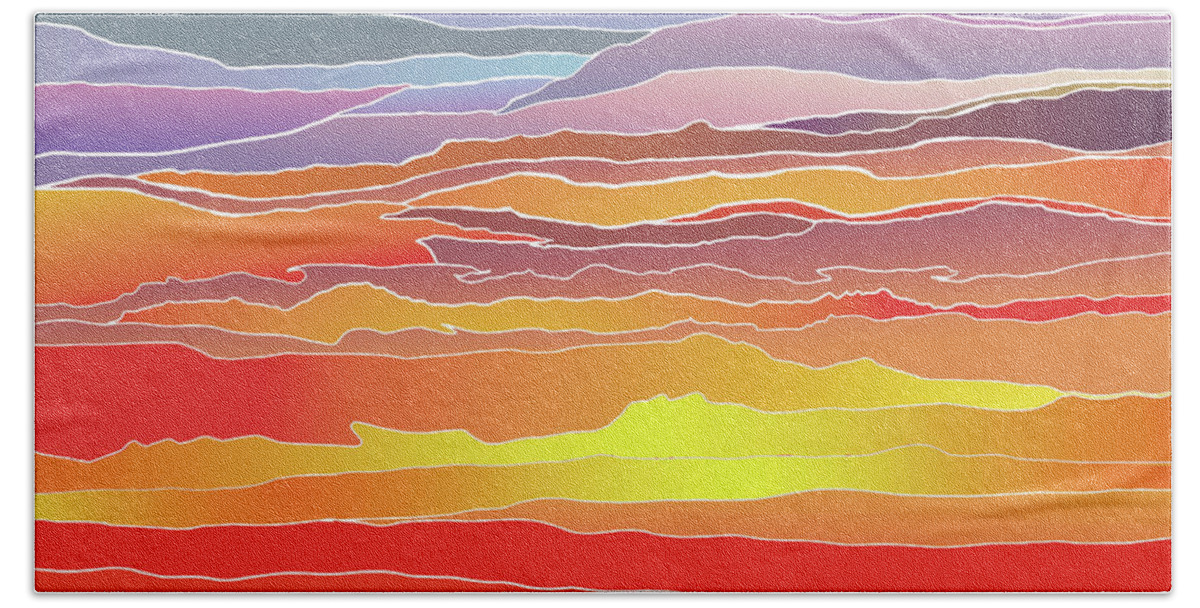 Sunrise Hand Towel featuring the digital art Sunrise #2 by Jacqueline Shuler