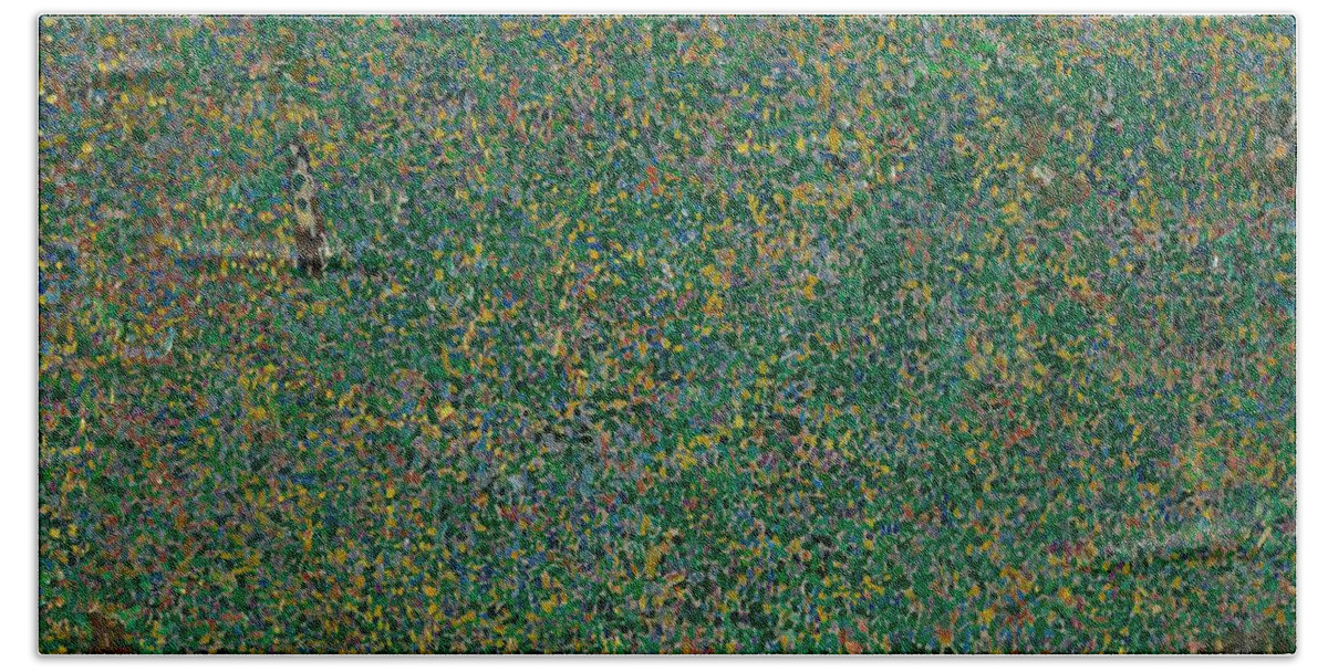 Gustav Klimt Bath Towel featuring the painting The Park #2 by Gustav Klimt