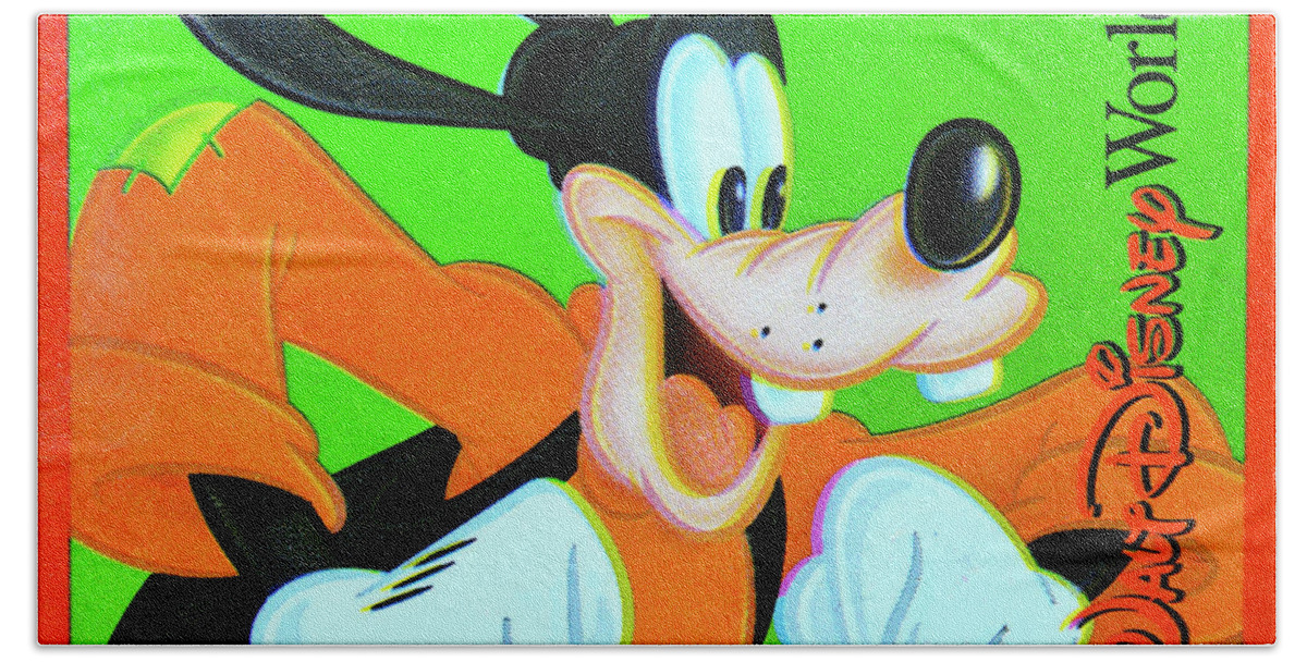 Florida Hand Towel featuring the photograph 2001 WDW park ticket Goofy fun by David Lee Thompson