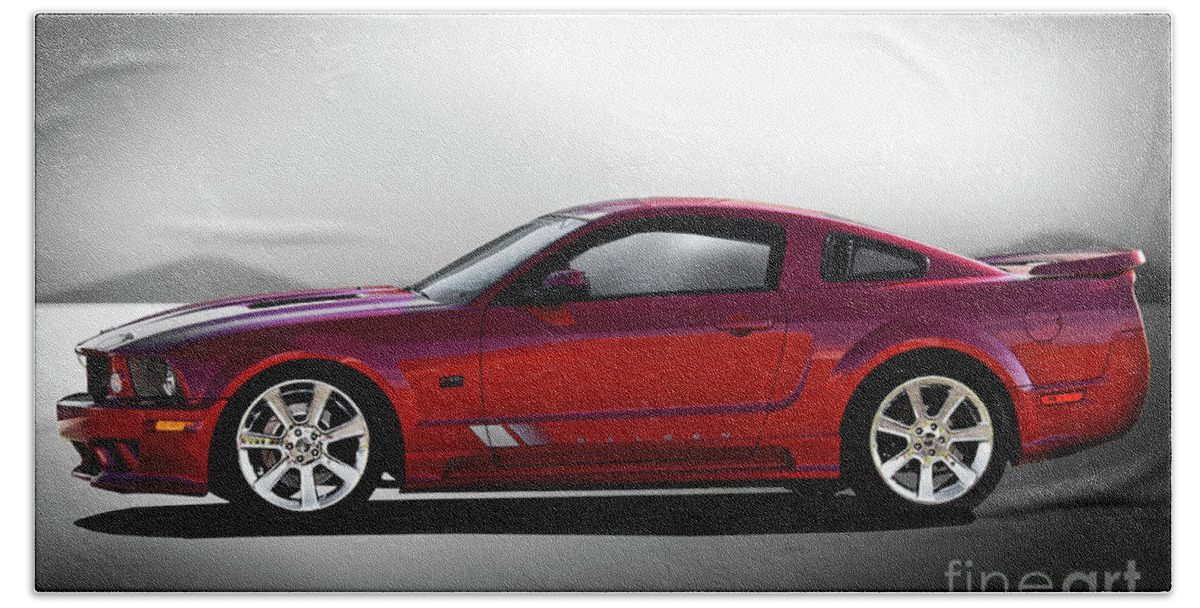 2008 Saleen Mustang Bath Towel featuring the photograph 2008 Saleen Mustang 'Profile' by Dave Koontz