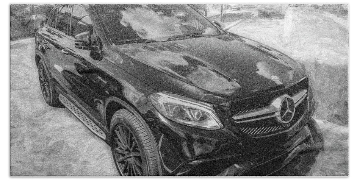 2018 Black Mercedes-benz Gle Amg 63 S Coupe Bath Towel featuring the photograph 2018 Black Mercedes-Benz GLE AMG 63 S Coupe X102 by Rich Franco