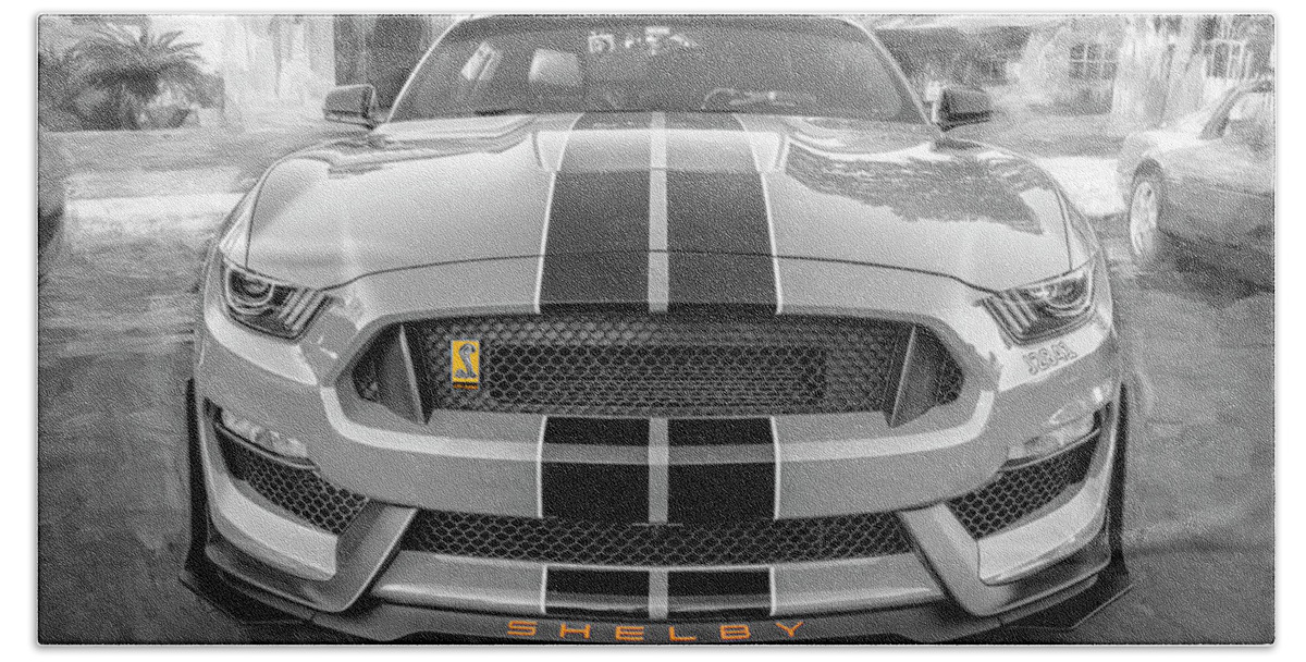 2023 Twister Orange Ford Shelby Mustang Gt350 Bath Towel featuring the photograph 2023 Twister Orange Ford Shelby Mustang GT350 X105 by Rich Franco